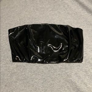 Black Latex Tube Top